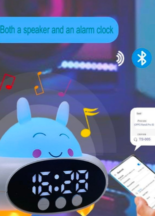 CUTE RABBIT ALM CLOCK WITH BT SPEAKER