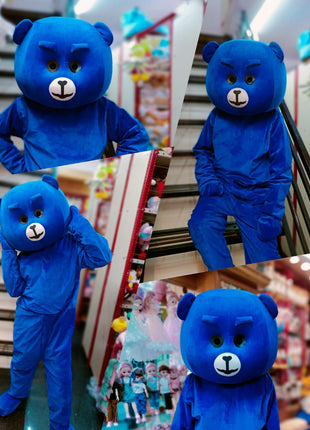 Blue teddy Mascot