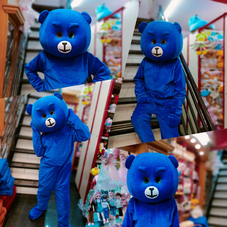 Blue teddy Mascot