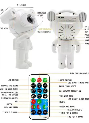 ASTRONAUT PROJECTOR WIRH BT SPEAKER