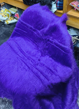 purple Long pile furr fabric