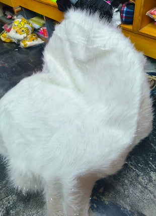 Imported white Long pile furr fabric