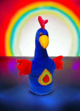 Peacock hand puppet