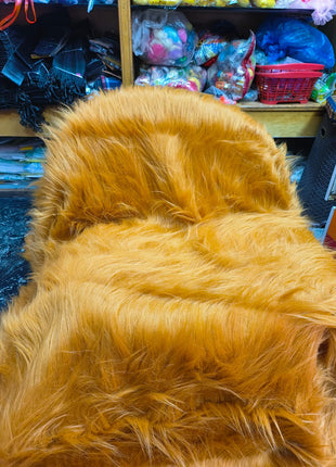 Brown Long pile furr fabric