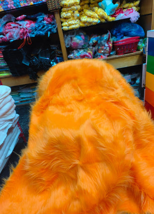Yellow Long pile furr fabric