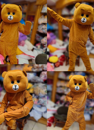 BROWN TEDDY MASCOT