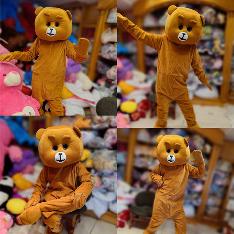 BROWN TEDDY MASCOT