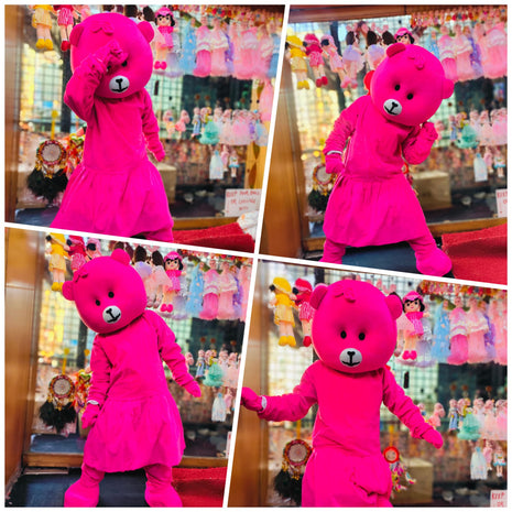 Pink girl Mascot