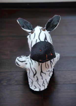 Zebra hand puppet