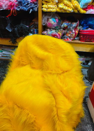 Dark yellow Long pile furr fabric